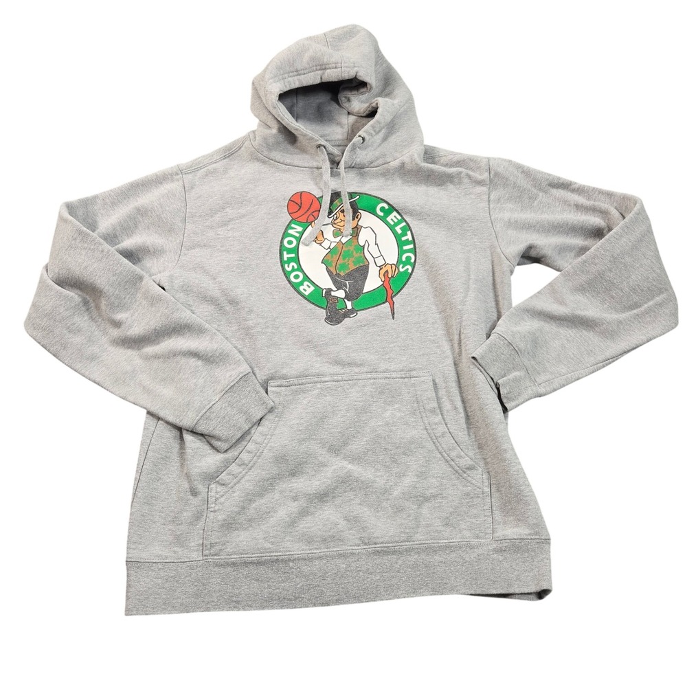 Boston Celtics Hoodie Mens Medium Gray NBA Fanatics Lucky Leprechaun 635-M850-V0